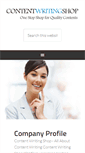 Mobile Screenshot of contentwritingshop.com